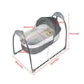 Miniatyrbild 2 av 4: Baby Elektrisk Vaggande Säng, 3 Hastigheter, Fjärrkontroll, Kapacitet 10 kg,GRÅ