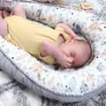 Pikkukuva 6 / 7: Babynest vastasyntyneen vauvan puskuri 90x50 cm - cocoon Käsintehty kaksipuolinen puuvillavohveli babynest kanin harmaalla