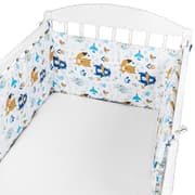 Pinnasängyn puskuri pinnasängyn puskuri 180x30 cm - sängyn puskurin puskuri pinnasänkyyn puuvillalle eläinkuviolla