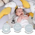 Miniatyrbild 4 av 7: Babynest nyfödd babynest - sammetsmysbo med flätkudde demonterbart set tvåsidig babynest babysäng 75X45, safari