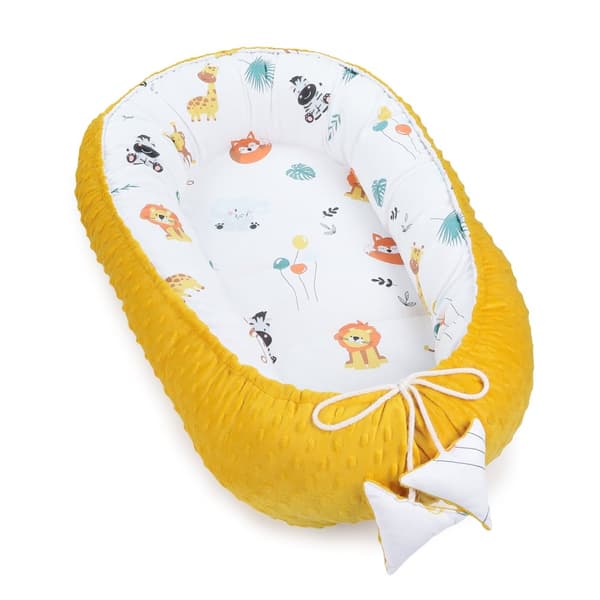 Varm rede baby 90x50 cm - krammerede nyfødt rede vinter / efterår kokon babynest safari toffee