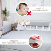 Sengekantbeskyttelse til børnesenge 90 cm - erstatningsbetræk beskyttelse til sengeramme kantbeskyttelse børneseng bomuldshjorte