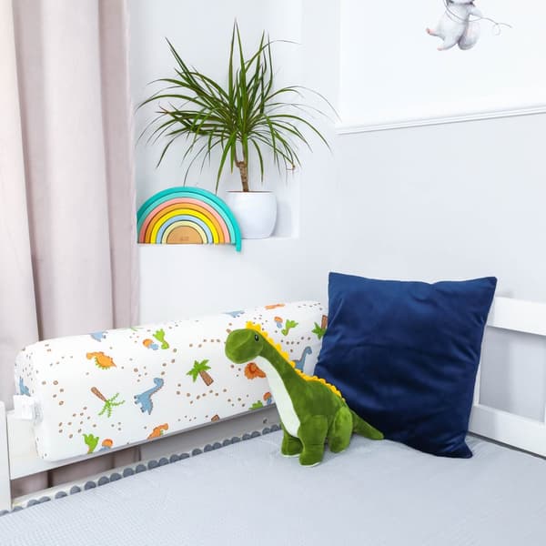 Sängyn reunasuojaus lasten sänkyihin 90 cm - Sängyn rungon reunasuojaus lasten vauvansänky puuvilla dinosaurus