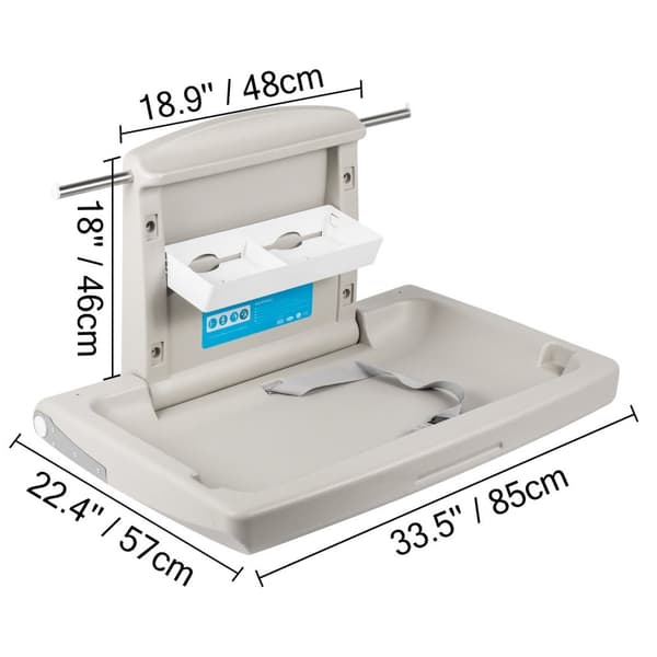 {Bleeskiftning Station - HDPE Materiale, Glat Overflade, Justerbar Rem & Bleopbevaringsbokse}