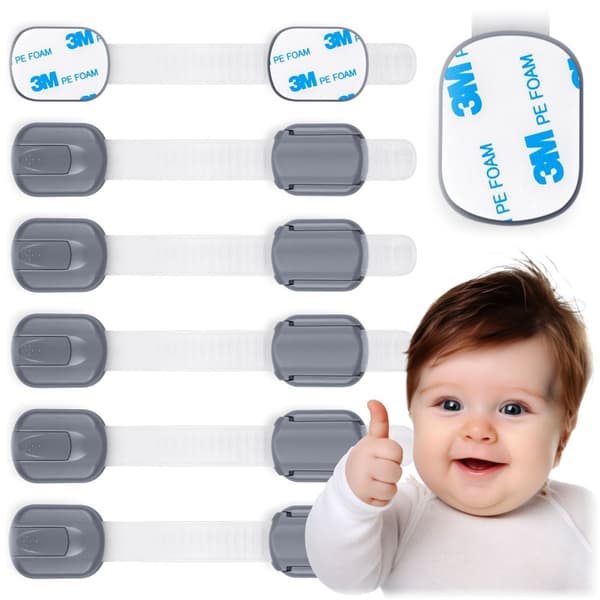 Ricokids 798101 Skabsåbningsbeskyttelse 6 stk grå