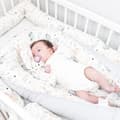 Miniatyrbild 7 av 7: Babynest kokong nyfödd 90 x 50 cm - Handgjort mysbo babynest av bomullsugglor ljusgrå