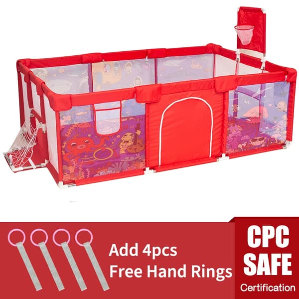 Babylekplats, Unisex, Tygmaterial, CPC SÄKERHETSCERTIFIERING,Havsröd-L