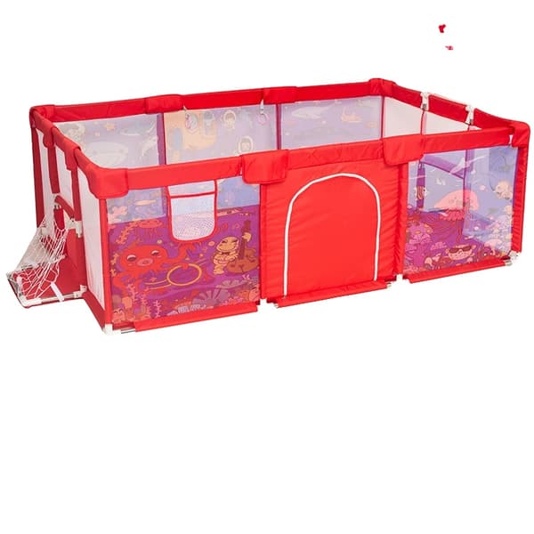 Babylekplats, Unisex, Tygmaterial, CPC SÄKERHETSCERTIFIERING,Havsröd-L