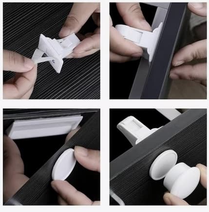 10x magnetisk barnelås - usynlig magnetisk lås