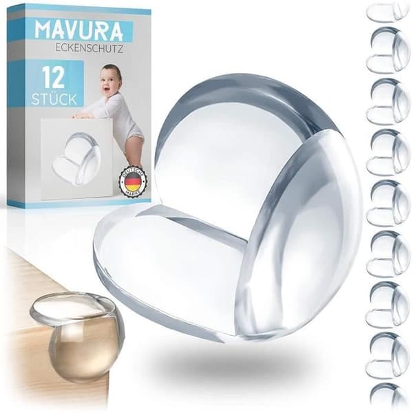 MAVURA hörnskydd för barn - Transparent PVC - Stark vidhäftning - Barnsäkerhet