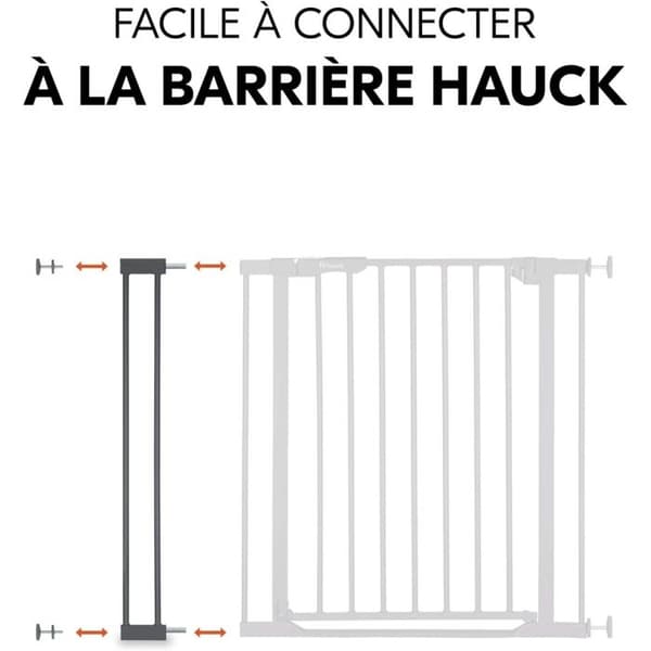 Förlängning Säkerhetsbarriär - Hauck - 21 cm - Grå - Lätt Montering