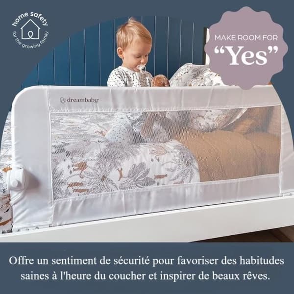 Dreambaby Maggie sängbarriär - Inbyggda sängar och platta sängar som mäter 110 cm breda och 50 cm höga