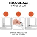 Miniatyrbild 2 av 3: Säkerhetsgrind - Hauck - Clear Step Autoclose 2 - Vit - Förlängning 21 cm