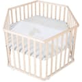 Pikkukuva 1 / 6: Hegaxonal Baby Lekhage - ROBA - LIEBHABEAR - Höjdjusterbar - Avtagbar bas - 6 Bromsade Hjul - Naturträ - Nallebjörnsmönster