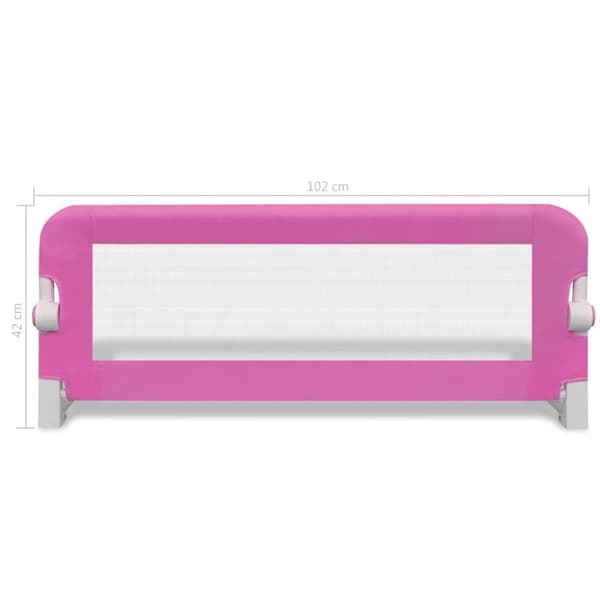 vidaXL Sängskena för barn 2 st rosa 102x42 cm