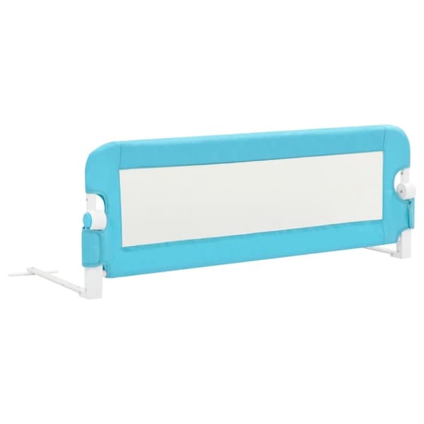 vidaXL sengegelænder til barneseng 120 x 42 cm polyester blå