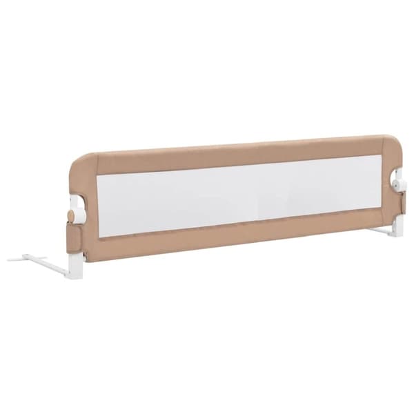 vidaXL sengegelænder til barneseng 150 x 42 cm polyester gråbrun