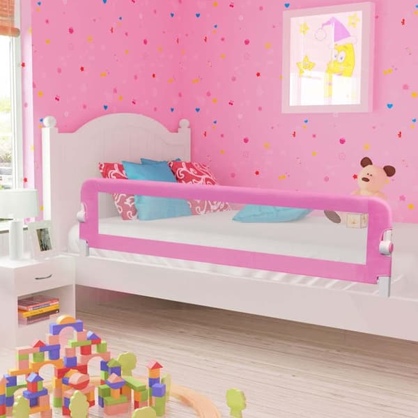 vidaXL Turvalaita sänkyyn polyesteri 180x42 cm pinkki