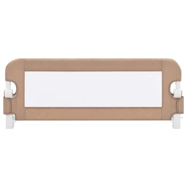 vidaXL sengegelænder til barneseng 102 x 42 cm polyester gråbrun