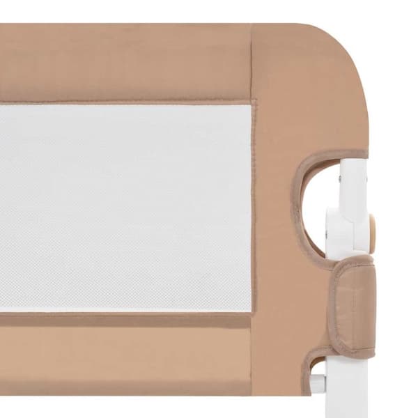vidaXL Sängskena för barn taupe 120x42 cm polyester