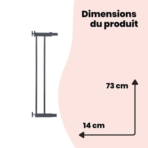 Förlängning för U-PRESSURE metallbarriärer 14 CM metall Svart