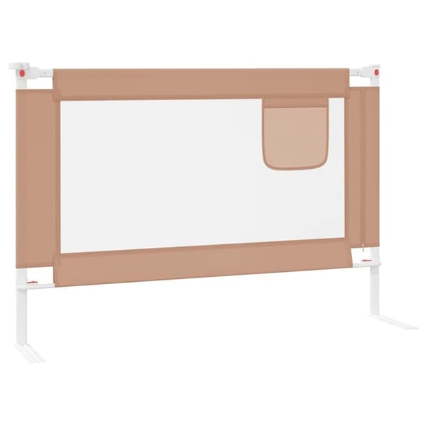 vidaXL Sängskena för barn taupe 100x25 cm tyg