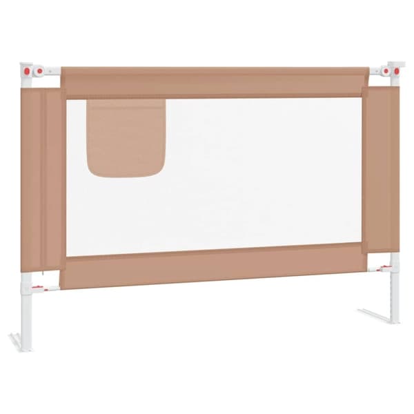 vidaXL sengehest 100x25 cm stof gråbrun