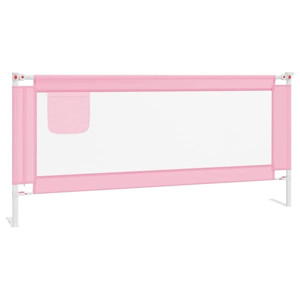 vidaXL sengegest til børneseng 200x25 cm stof pink
