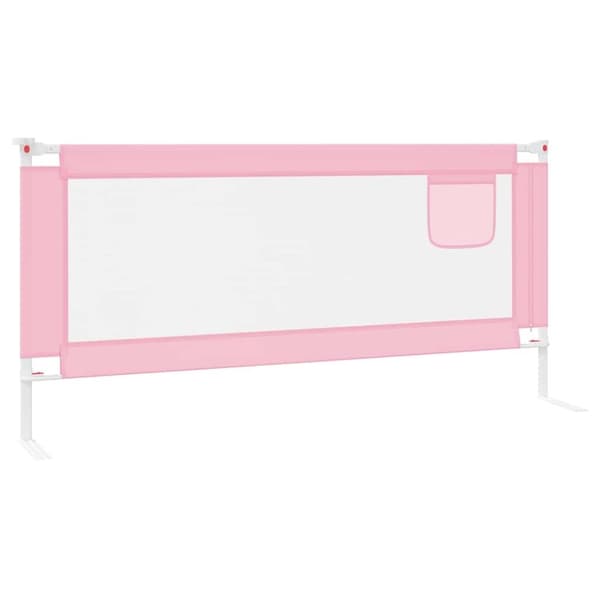 vidaXL sengegest til børneseng 200x25 cm stof pink