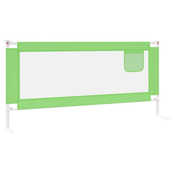 vidaXL Sängskena för barn grön 200x25 cm tyg