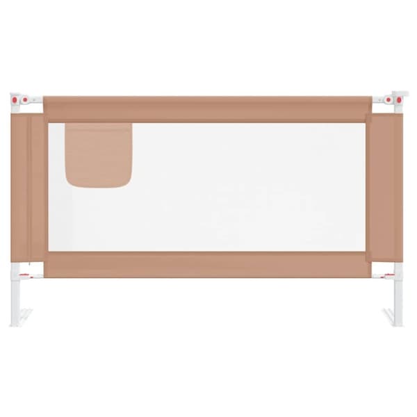 vidaXL sengehest 140x25 cm stof gråbrun