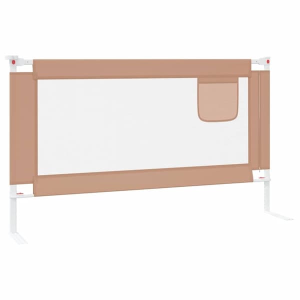 vidaXL sengehest 140x25 cm stof gråbrun