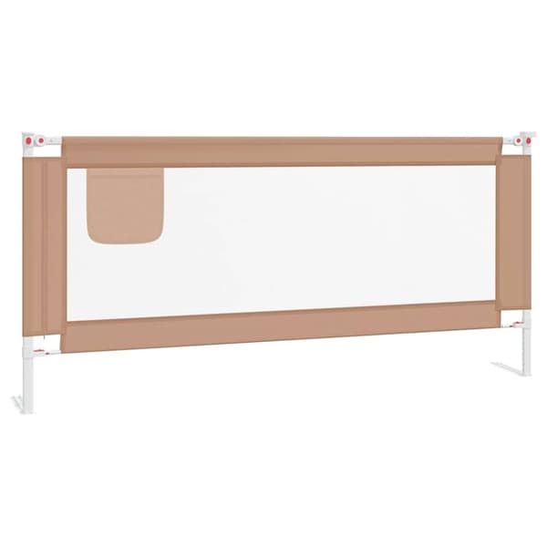 vidaXL Sängskena för barn taupe 200x25 cm tyg