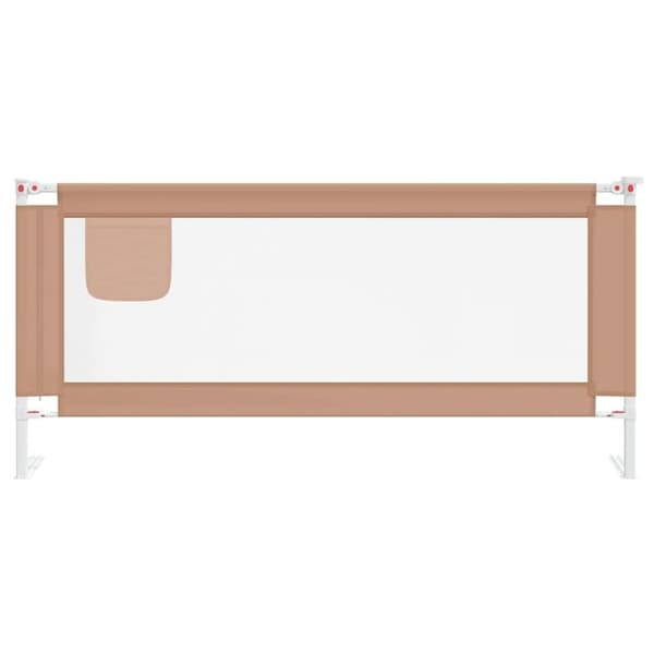 vidaXL Sängskena för barn taupe 200x25 cm tyg
