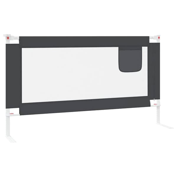 vidaXL Sengehest småbarn mørkegrå 150x25 cm stoff