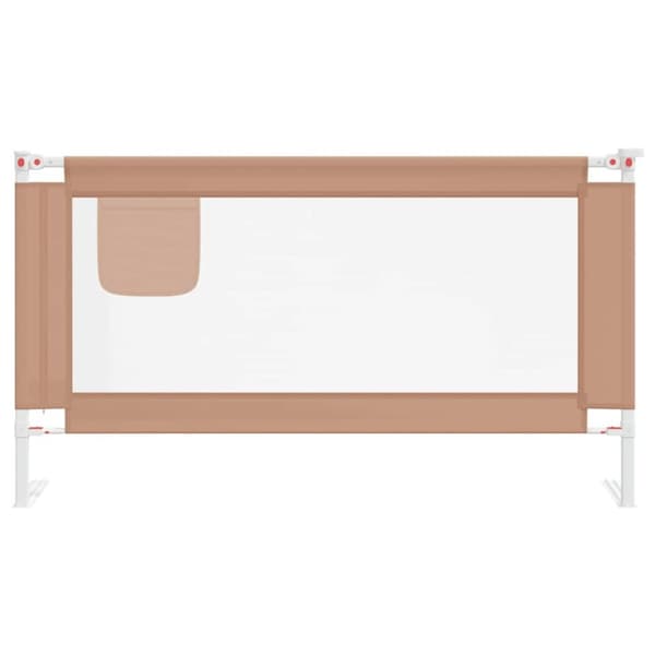 vidaXL sengehest 150x25 cm stof gråbrun