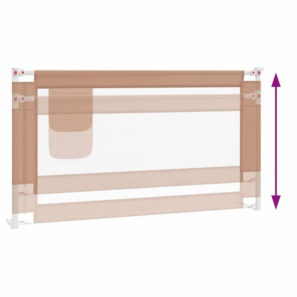 vidaXL sengehest 150x25 cm stof gråbrun