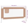 Miniatyrbillede 10 af 10: vidaXL sengehest 150x25 cm stof gråbrun