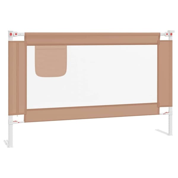 vidaXL sengehest 120x25 cm stof gråbrun