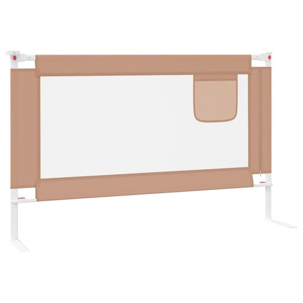 vidaXL sengehest 120x25 cm stof gråbrun