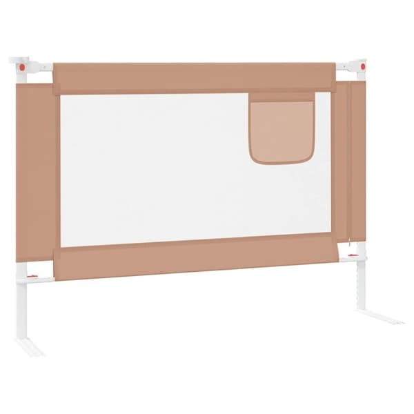 vidaXL Turvalaita sänkyyn harmaanruskea 90x25 cm kangas