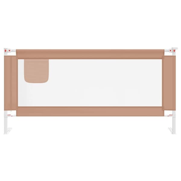 vidaXL Sängskena för barn taupe 190x25 cm tyg