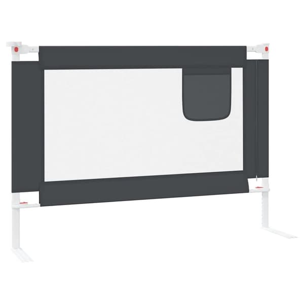 vidaXL Sängskena för barn mörkgrå 90x25 cm tyg
