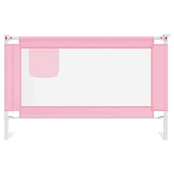 vidaXL Sängskena för barn rosa 120x25 cm tyg