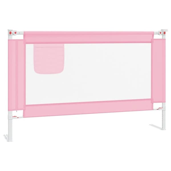 vidaXL Sengehest småbarn rosa 120x25 cm stoff