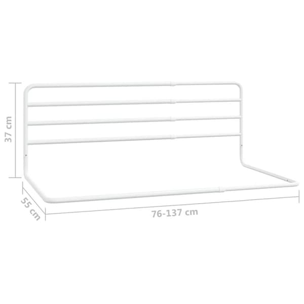 vidaXL Sengehest småbarn hvit (76-137)x55 cm jern