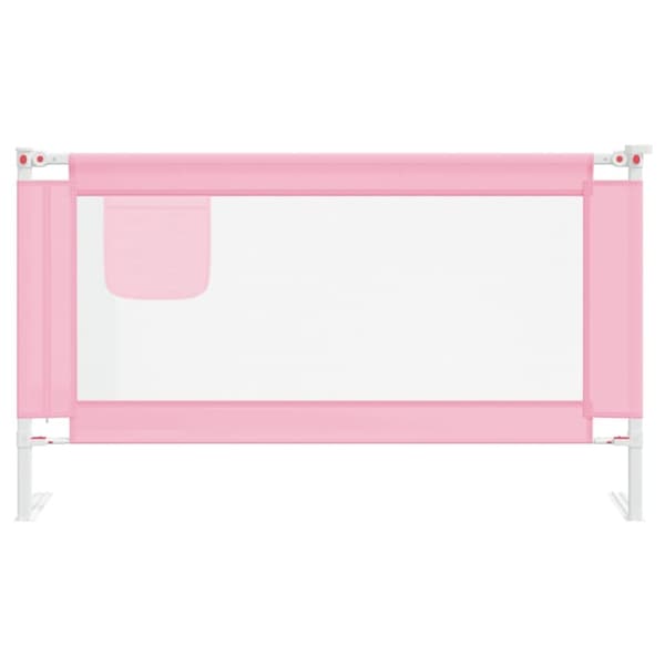 vidaXL Sängskena för barn rosa 140x25 cm tyg