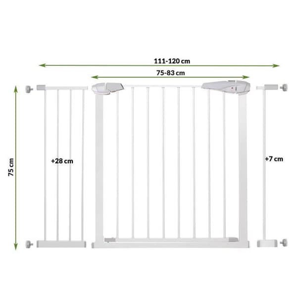 SPRINGOS® Baby, Barnsäkerhetsgrind för trappor, Dörrar 76-120 cm