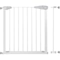 Miniatyrbild 1 av 4: SPRINGOS® Baby Safety Gate - Trappor, Dörrar 76-92 cm - Metall + Plast - Självstängande - Vit
