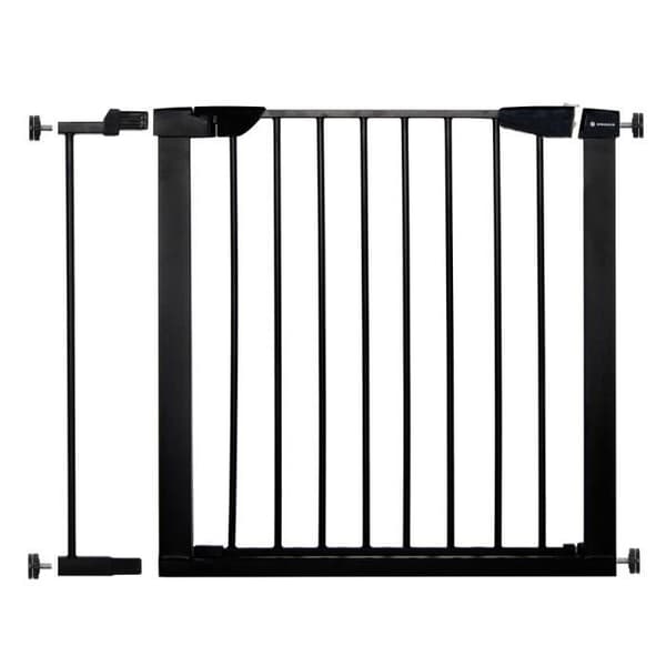 Barnskyddsgrind för trappdörrar - SPRINGOS - 75-89 cm - Metall + Plast - Svart